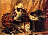 Henriette Ronner-knip Wall Art - The Turned Over Waste-paper Basket